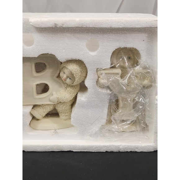 Dept. 56 Snowbabies "And That Spells Baby"‎ 4 Pc. Figurine Set # 68923 - Picture 3 of 3